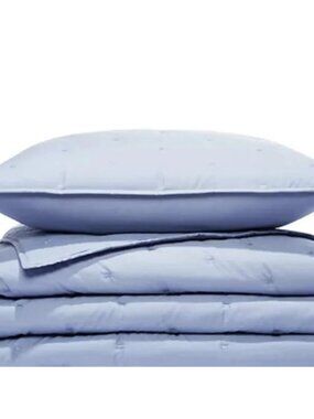Sky Bedding | Sky Tufted Quilted Queen 100% Cotton Coverlet Set $295